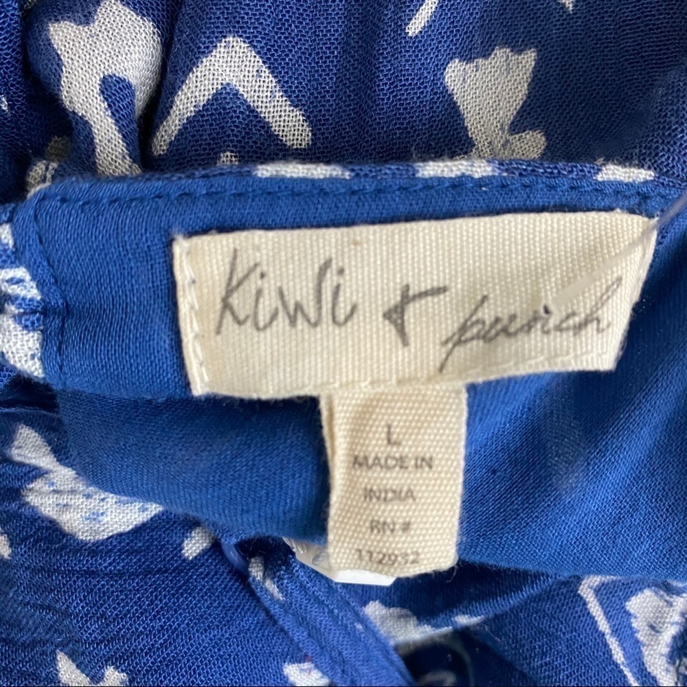 Kiwi Blue Tie Back Summer Dress Sundress L Brand New - Picture 6 of 9